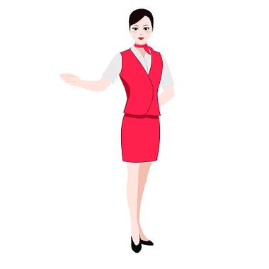 扁平化卡通迎賓禮儀人物素材 家政服務(wù)形象設(shè)計(jì)的創(chuàng)新表達(dá)